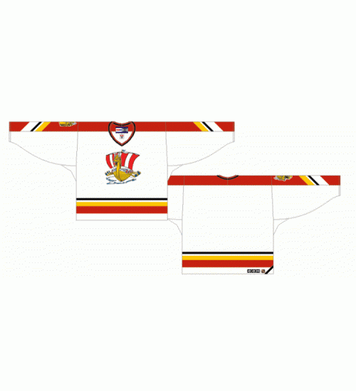 Custom QMJHL Baie Comeau Drakkar 2001 05 Authentic Hockey Jersey Home White